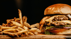 Burger and french fries special